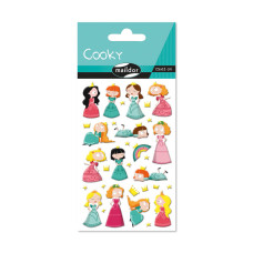 Raised 3D Sticker Princesses 7,5x12 cm