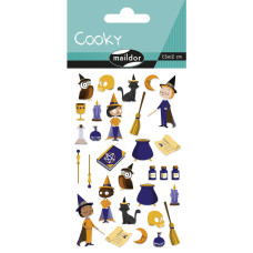 Raised 3D Sticker Wizards 7,5x12 cm