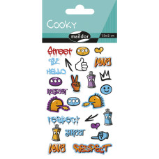 Raised 3D Sticker Graffiti 7,5x12 cm