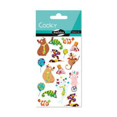 Naklejka 3D wypukłe Zwierzęta Klauny 7,5x12 cm