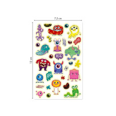 Sticker 3D Glow-in-the-Dark Monsters 7,5x12 cm