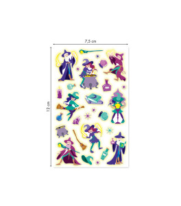 Naklejka 3D Świecące w ciemności Magia 7,5x12 cm