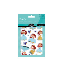 Naklejka 3D wypukłe Puffy Księżniczki 10,5x16 cm