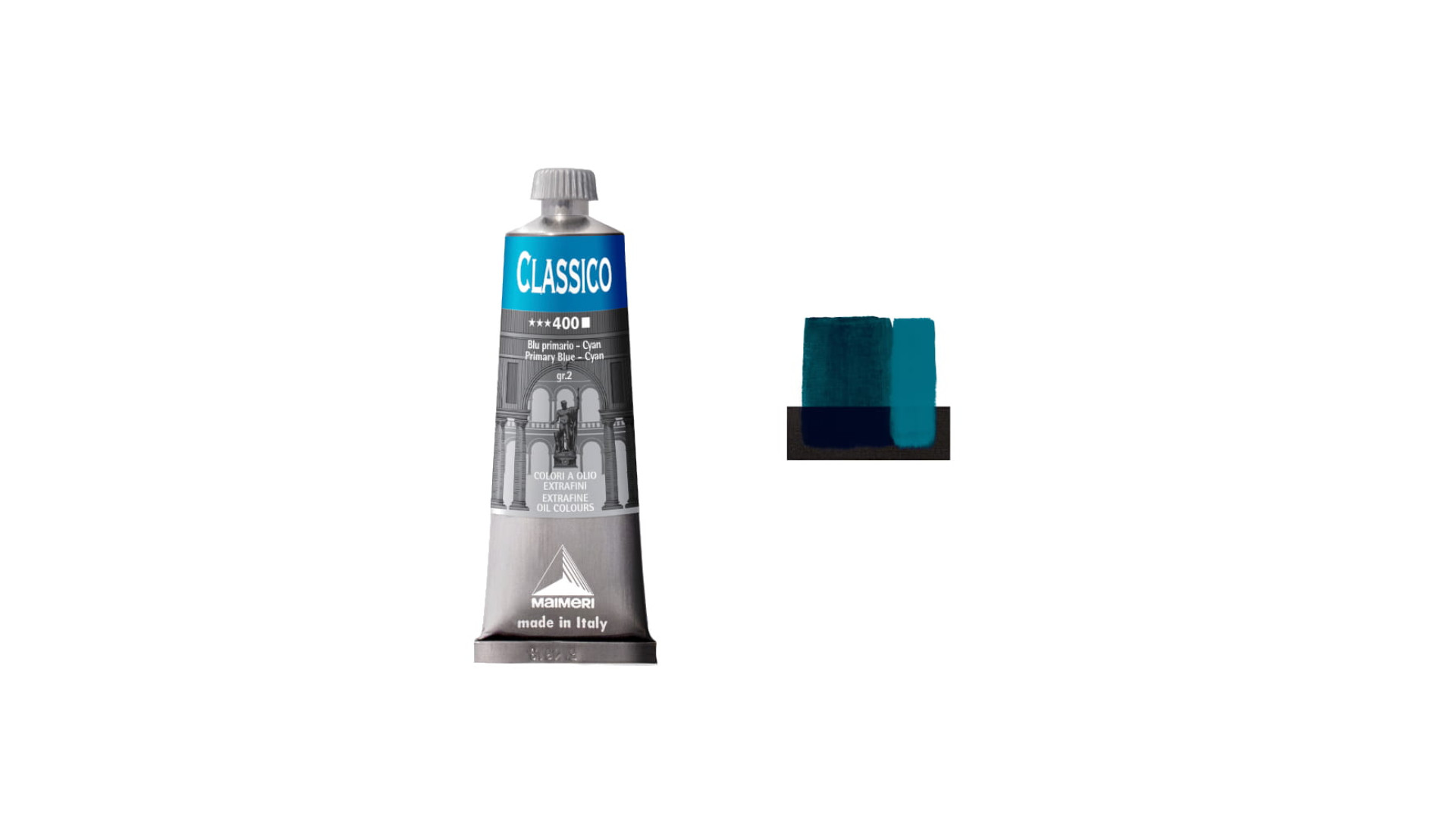 Oil paint Maimeri Classico Primary Blue – Cyan 60 ml 400