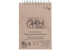 SM–LT AUTHENTIC PAD NATURAL BROWN SPIRAL A5 135G 80 SHEETS