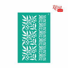 Background Reusable Adhesive Stencil №2 13x20 cm Series „Flowers“ ROSA TALENT