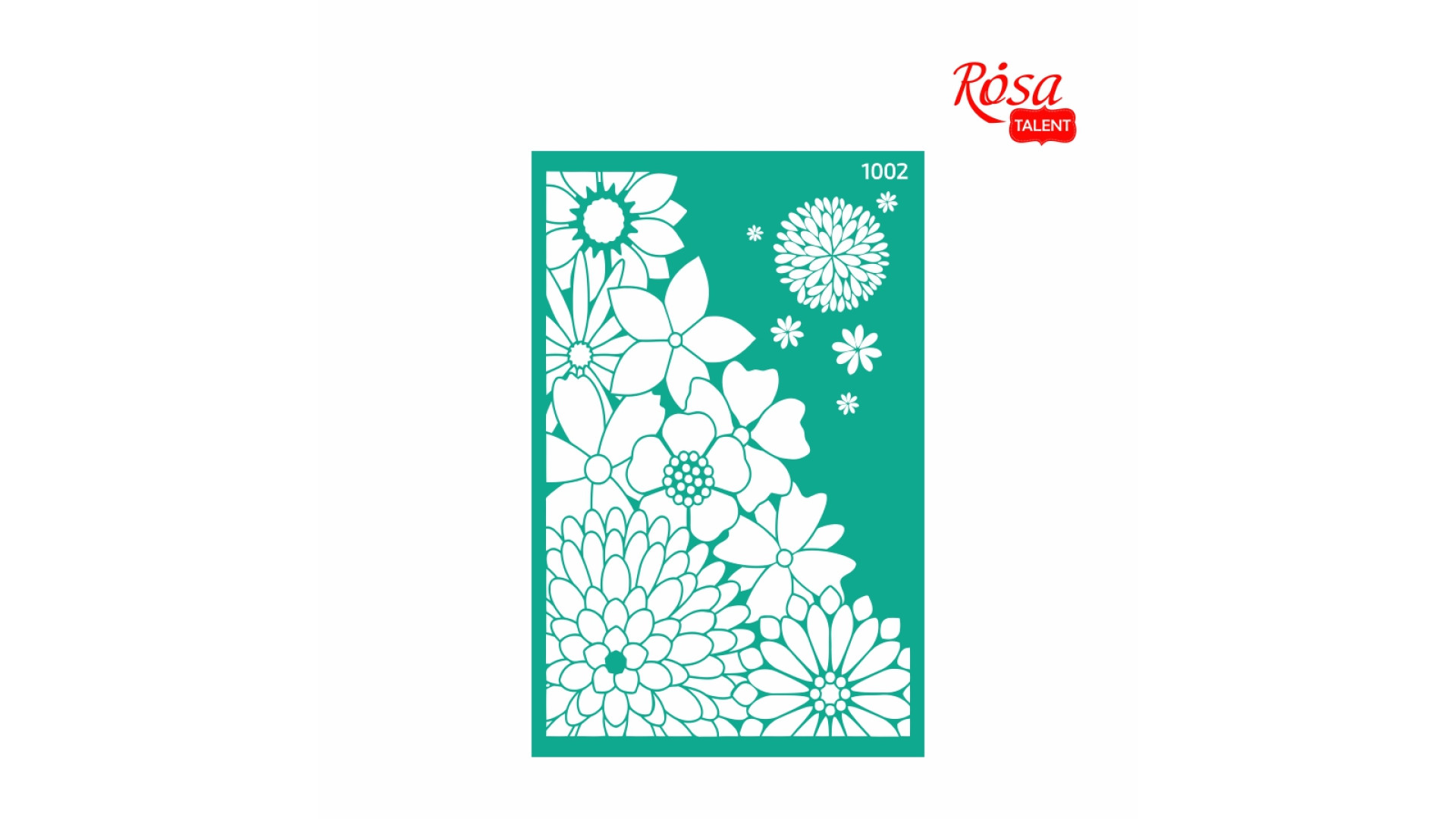 Background Reusable Adhesive Stencil №1002 13x20 cm Series „Flowers“ ROSA TALENT