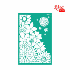 Background Reusable Adhesive Stencil №1002 13x20 cm Series „Flowers“ ROSA TALENT