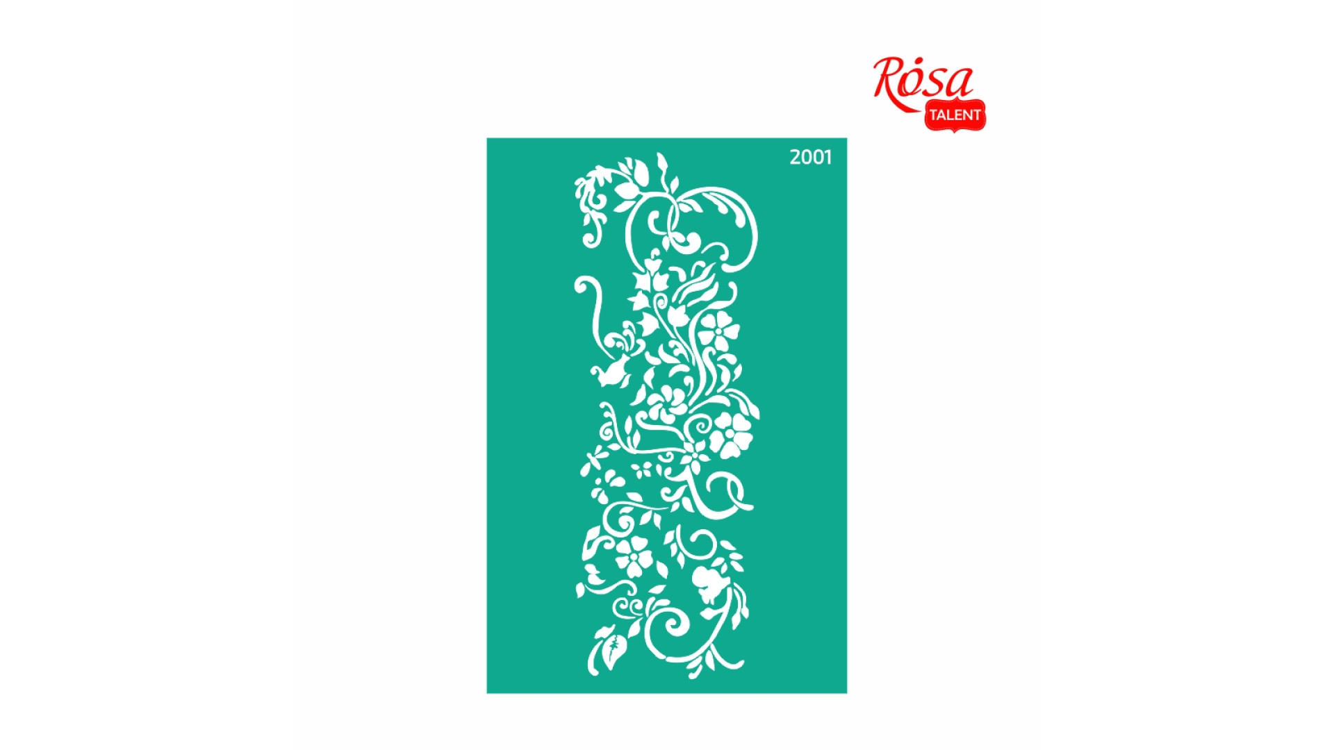 Reusable Adhesive Stencil №2001 13x20 cm Series „Flowers“ ROSA TALENT