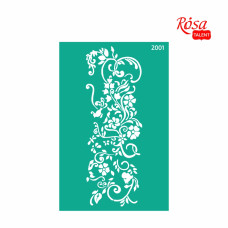 Reusable Adhesive Stencil №2001 13x20 cm Series „Flowers“ ROSA TALENT