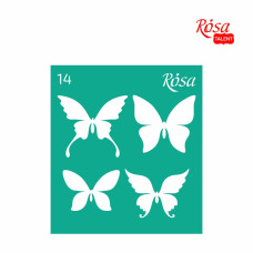 Reusable Adhesive stencil №14 9x10cm Series „Flowers“ ROSA TALENT