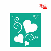 Reusable Adhesive stencil Nr41 9x10cm Series „Love“ ROSA TALENT