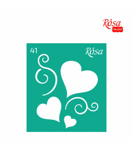 Reusable Adhesive stencil Nr41 9x10cm Series „Love“ ROSA TALENT