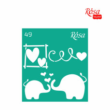 Reusable Adhesive stencil №49 9x10cm Series „Love“ ROSA TALENT