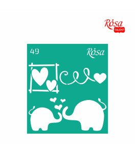 Reusable Adhesive stencil Nr49 9x10cm Series „Love“ ROSA TALENT