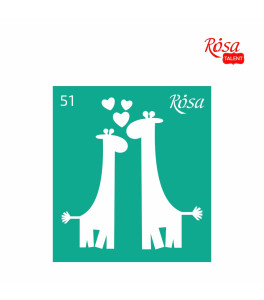 Reusable Adhesive stencil Nr 51 9x10cm Series „Love“ ROSA TALENT