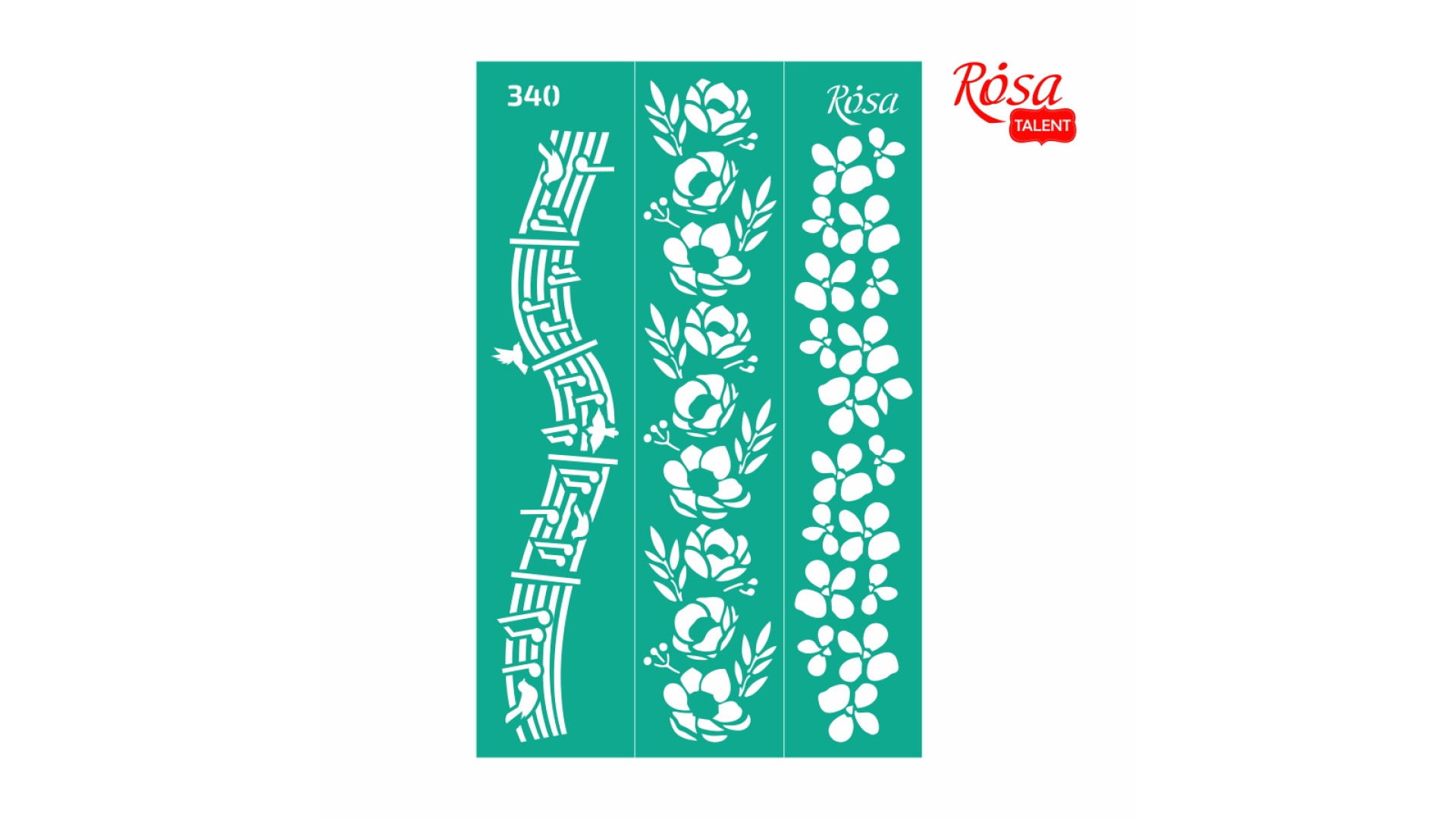 Curb Reusable Adhesive Stencil №340 13х20cm Series „Emotion & Romance“ ROSA TALENT