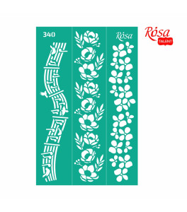 Curb Reusable Adhesive Stencil Nr340 13х20cm Series „Emotion & Romance“ ROSA TALENT