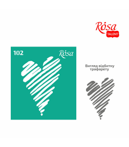 Reusable Adhesive stencil Nr102 9x10cm Series „Love“ ROSA TALENT
