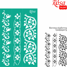 Curb Reusable Adhesive Stencil №4 13x20 cm Series „Flowers“ ROSA TALENT