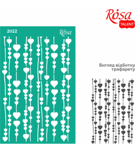 Background Reusable Adhesive Stencil Nr2022 13x20 cm Series „Love“ ROSA TALENT