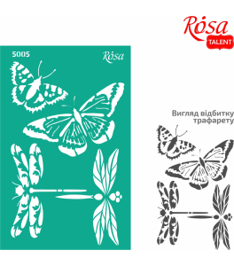 Reusable Adhesive Stencil Nr 5005 Elements and inscriptions 13x20cm Series „Summer“ ROSA TALENT