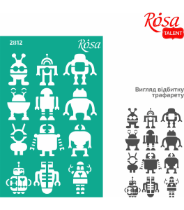 Reusable Adhesive Stencil Nr2812 Elements and inscriptions 13x20cm Series „Kids“ ROSA TALENT