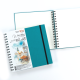ROSA Watercolor Notebook Unica 20x20 cm 250g 30 sheets Turquoise, Spiral bound
