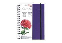 ROSA Watercolor Notebook Unica A5 250g 32 sheets Purple, Spiral bound