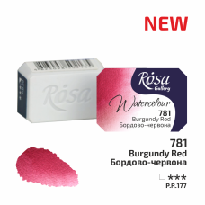 ROSA Gallery Farba Akwarelowa, Burgundy Red (781), Kostka, 2,5 ml