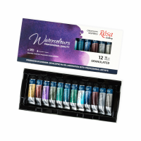 ROSA Gallery Set of watercolour paints GRANULATION 12x10 ml , cardboard