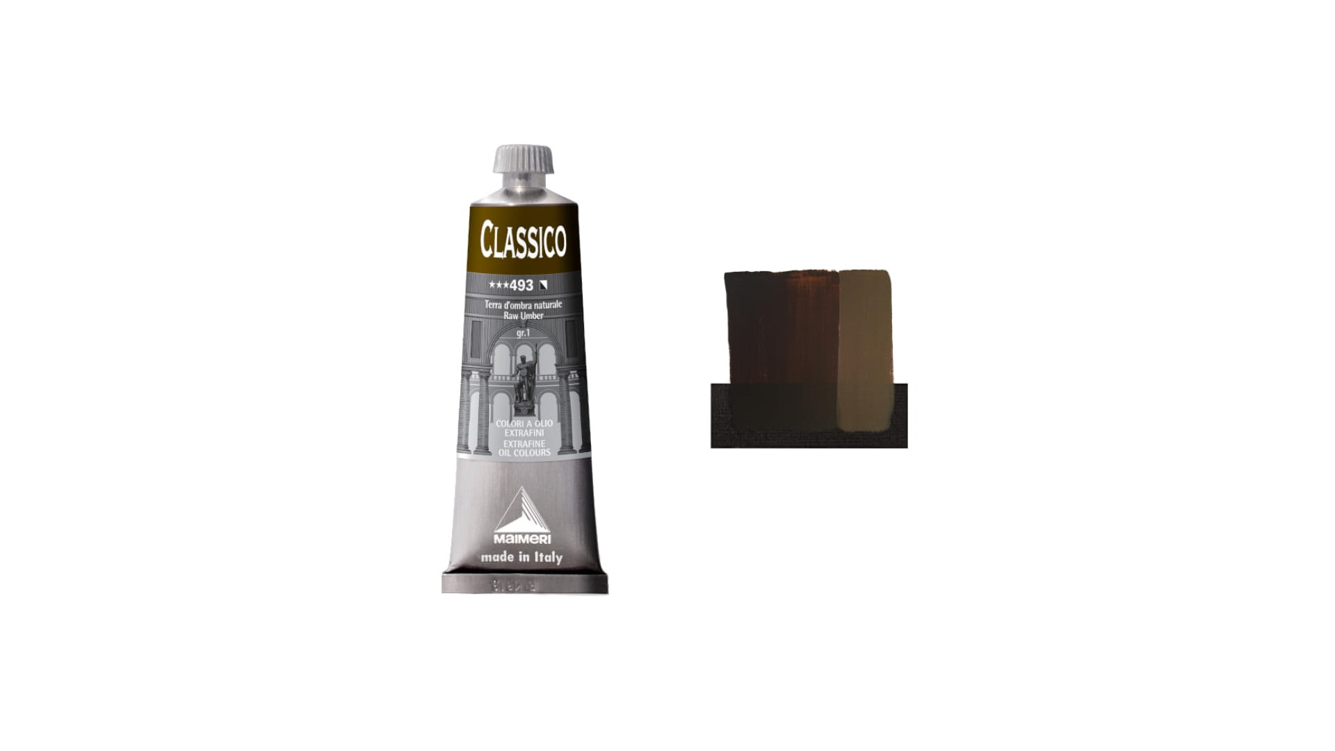 Oil paint Maimeri Classico Raw Umber 60 ml 493