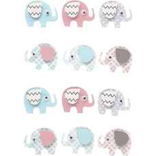 Raised 3D Sticker Elephants