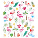 Sticker Flamingos 15x16,5 cm