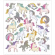 Sticker Unicorns 2 15x16,5 cm