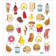 Sticker Fast Food 15x16,5 cm