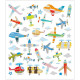 Sticker Airplanes & Helicopters 15x16,5 cm