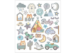 Naklejka Chłopczyk Baby Boy 15x16,5 cm