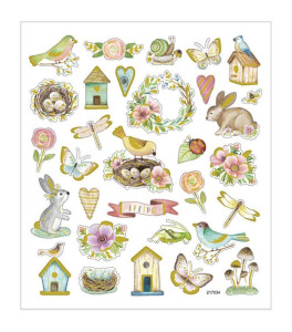 Naklejka Wiosna i Wielkanoc 15x16,5 cm