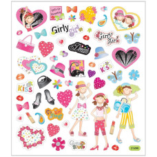 Sticker Girls 15x16,5 cm