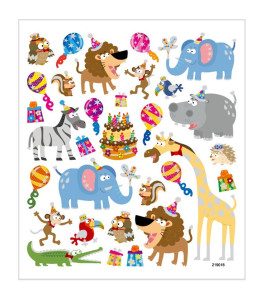 Naklejka Zwierzęta na Urodzinach 15x16,5 cm