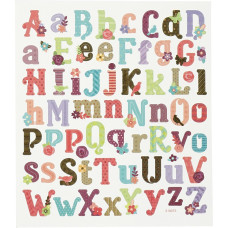 Sticker Spring Alphabet 15x16,5 cm