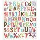Sticker Spring Alphabet 15x16,5 cm