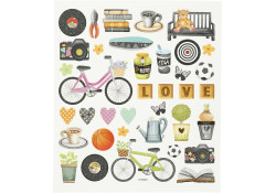 Sticker Free Time 15x16,5 cm