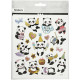 Sticker Pandas 15x16,5 cm
