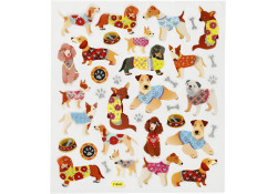 Naklejka Pieski 15x16,5 cm