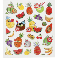 Sticker Exotic Fruits 15x16,5 cm