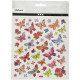 Sticker Butterflies with Flowers 15x16,5 cm