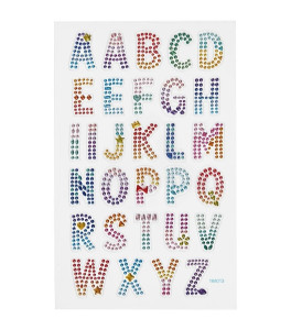 Sticker Diamond Alphabet 16x10 cm