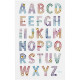 Naklejka Diamentowe Alfabet 16x10 cm